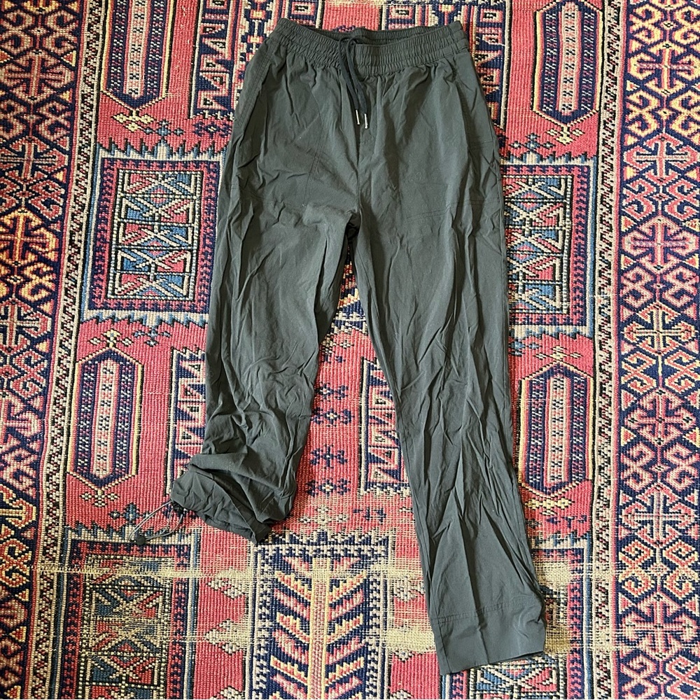 High rise athletic hiking black Drawstring Pants